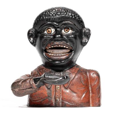 Sambo Iron Mechanical Bank. English - 1915. Condition: Fine Condition.