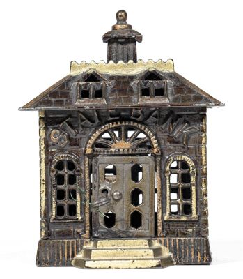 State Iron Bank with Key Lock Trap. Kenton Hardware Company. Kenton, Ohio - 1899 - 5 7/8" Tall. 