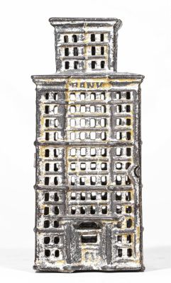 Penthouse Iron Bank. A. C. Williams Company. Ravenna, Ohio - 1920 - 5 7/8" Tall. This example 