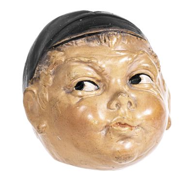 Boy's Head Wearing Cap Bank. Probably Bernhard Bloch (BB). Austrian - Circa Early 1900's. 