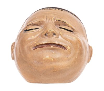 Boy's Head with Closed Eyes Bank. Possibly Jacob Marius (JM). Austrian - Circa Early 1900's. 