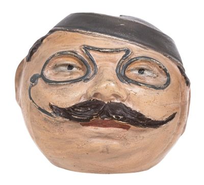 Comical Face with Spectacles Bank. Possibly by Bernhard Bloch (BB). Austrian - Circa Early 