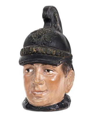 Prussian Soldiers Head Bank. Austrian - Circa 1920's. Condition: Excellent Condition.