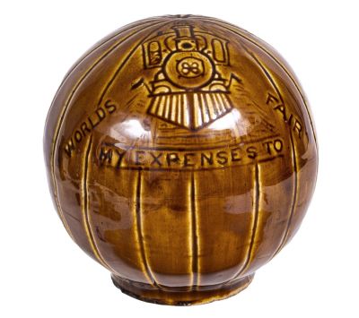 Souvenir from the 1893 Chicago World's Fair Bank. Very Rare and Significant Red Ware Still Bank. 