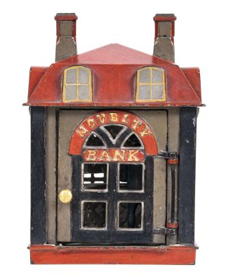 Novelty - Cast Iron Mechanical Bank. Made by J. &amp; E. Stevens Company. Cromwell, Connecticut 