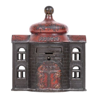 Presto - Cast Iron Mechanical Bank. Made by the Kyser &amp; Rex Company. Philadelphia 