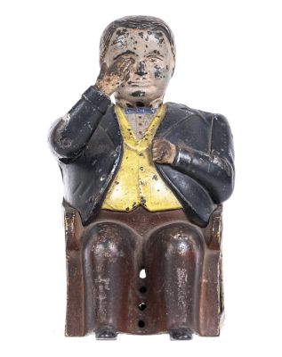 Tammany - Hall's Patent Version - Cast Iron Mechanical Bank. Made by the J. &amp; E. Stevens 