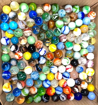 Assorted Machine Made Marbles 140 in Total. American 1920-1950 Condition: Excellent