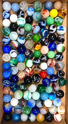 Assorted Machine Made Marbles 110 in Total. American-1920 to 1950 Condition: Excellent