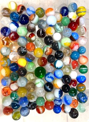 Assorted Machine-Made Marbles 101 in Total. American-1920 to 1950 Condition: Excellent