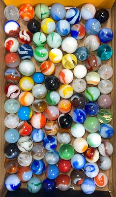 Assorted Machine-Made Marbles 106 in Total. American-1920 to 1950 Condition: Excellent