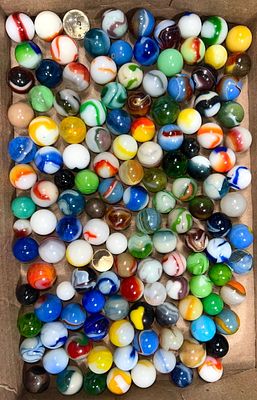 Assorted Machine-Made Marbles 140 in Total. American- 1920 to 1950 Condition: Excellent