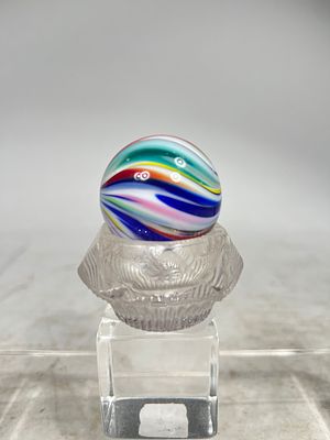 Multi Colored Hand Blown Swirl. American 1910- 39mm Wide Condition: Pristine