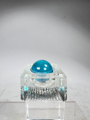 Turquoise Reflective Marble. American 1920s- 25 mm Wide Condition: Pristine