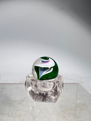 Ribbon Core Swirl Marble. American 1920s- 32 mm Wide Condition: Pristine