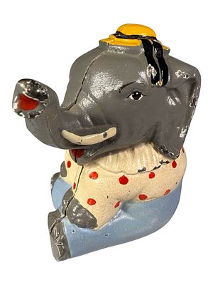 Circus Elephant Still Bank. Version with Conventional Colors. Made by the Hubley Mfg. Company. 