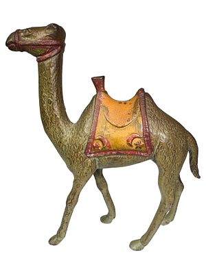 Deluxe Painted Large Camel Bank. Made by A. C. Williams Company. Ravenna, Ohio - 1920's - 7 1/4" 