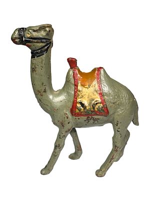 Deluxe Painted Small Camel Bank. Made by A. C. Williams Company. Ravenna, Ohio - 1920's - 4 3/4" 