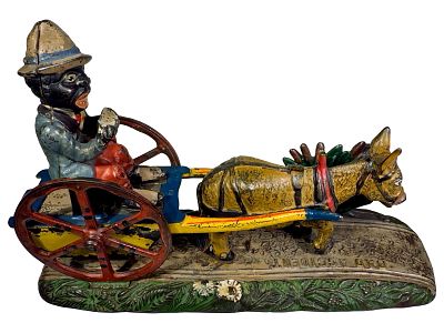 Bad Accident Cast Iron Mechanical Bank. J. &amp; E. Stevens Company. Cromwell, CT. 1885. 6 &frac12;" 