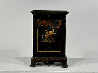 Heavy Sheet Steel Safe Bank. American 1920 - 7"T x 4 1/2"W x 3"D Condition: Fine