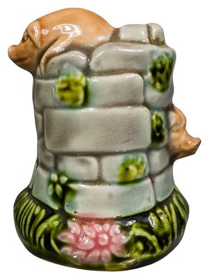 "The Great Escape" Well Bank. German - Circa 1910's. Condition: Excellent Plus Overall. Tiny 