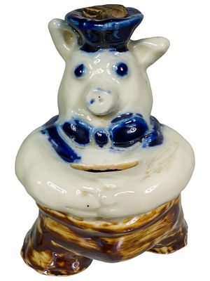Pig in a Sailor Hat Bank. German - Circa 1920's. Condition: Pristine Condition.