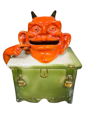 Devil in Treasure Chest. German - Circa 1920's. Condition: Pristine Condition