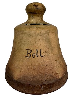 Ceramic "Bell" Bank. American - Circa 1880's. Condition: Excellent Overall. Minor Discoloration 