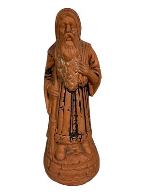 Father Christmas Bank. Useable as a Whistle. Made of Redware. German - Circa 1890's. Condition: 