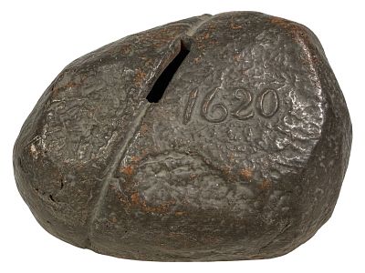 Plymouth Rock Pottery Bank. American - 1900's. Condition: Excellent Plus Condition.