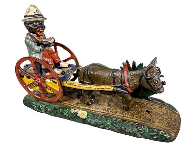 Bad Accident - Cast Iron Mechanical Bank. J. &amp; E. Stevens Company - Cromwell, CT. 1890. 10 
