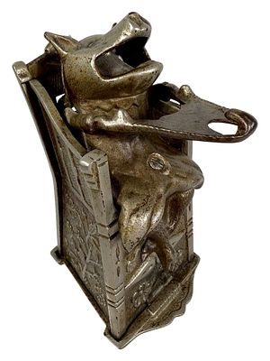 Pig in High Chair - Cast Iron Mechanical Bank. J. &amp; E. Stevens Company - Cromwell, CT. 1890. 