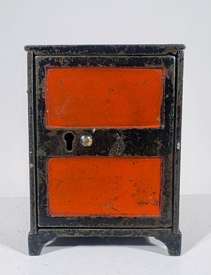 Two Panel Door Safe - Large. American 1880's - 3 3/4"T x 3"W - The Peirce Collection Condition: 