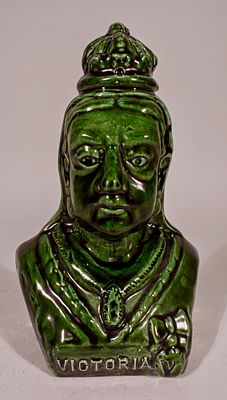 Queen Victoria Bust Bank. Made by Eddie Whitehead - English 2000's - 8"T x 5"W - The Peirce 
