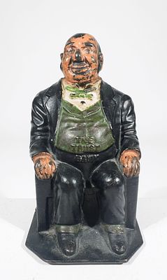 The Trust Bank - Rare. J &amp; E Stevens Co. - Cromwell, CT. 1890 - 7 1/4"T x 4"W - The Peirce 