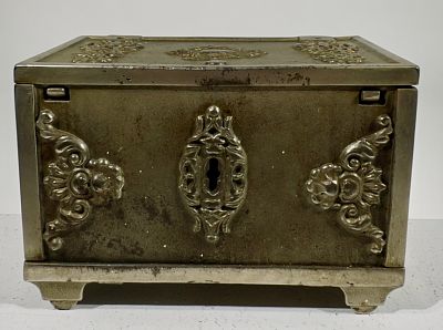 Savings Chest Cast Iron Bank. By Henry C. Hart - Detroit, MI. 1890's - 4 1/2"T x 6 1/4"W - The 