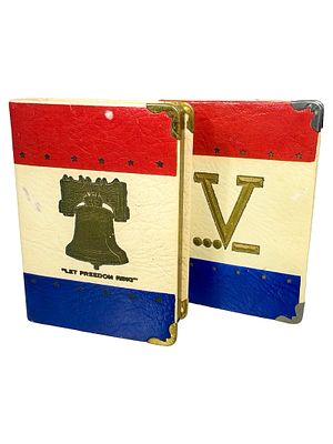 Two Patriotic Book Banks. Made by Zell Products Inc. New York - 1930's. 4 1/4" Tall x 3 1/8" 