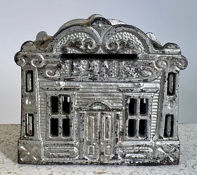 The Midget - Cast Iron Bank. English 1905. 2 5/8" Tall x 3 3/4" Wide. Clayton Luther Collection. 