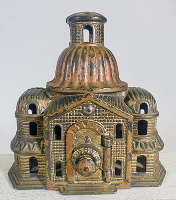 Domed Mosque - Large - Cast Iron Still Bank. Grey Iron Casting Company. Mount Joy, PA. 1910. 5" 