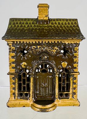 Roof Bank. Grey Iron Casting Co. - Pennsylvania, 1890's - 5 1/2"T - Tom Kellogg Collection 