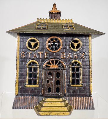 State Bank - Largest Size. Kenton Hardware - Kenton, OH. 1900 - 8 1/2"T - Tom Kellogg Collection 