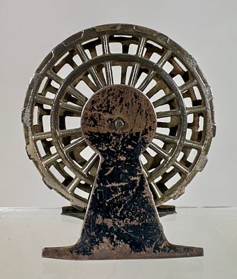 Waterwheel Semi - Mechanical Bank Cast Iron and Sheet Steel. American 1915 - 4 1/2"T - Tom 