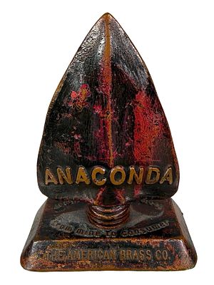 The American Brass Co. Advertising Paperweight - Brass. American - Circa 1940's. 3 3/8" Tall x 2 