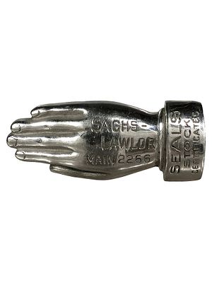 Sacks - Lawlor Advertising Paperweight. Made of a Heavy Lead Alloy. American - Circa 1930's. 3 