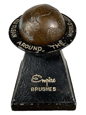 Empire Brushes - Advertising Paperweight - Lead. American - Circa 1930's. 2 7/8" Tall x 2 1/4" 