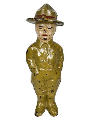 The Doughboy - Iron Bank. By Grey Iron Casting Co. Mount Joy, Pa. - 1920 - 6 3/4" Tall. The Tom 