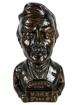 David Lloyd George - Insurance Bill Bank - Scarce. English - 1910 - 5 3/4" Tall. The Tom Kellogg 