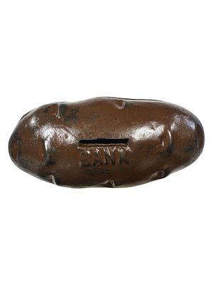Potato - Iron Bank. American - 1890 - 2 1/4" Tall. The Tom Kellogg Collection. Condition: Very 
