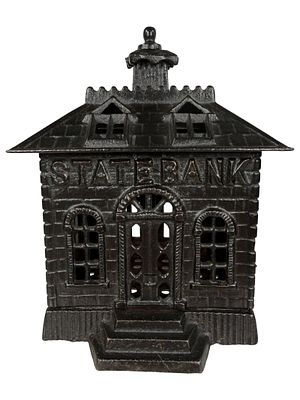 State Bank - Ebony - Straight Letters. By Kenton Hardware Co. Kenton, Oh, - 1900 - 6" Tall. The 