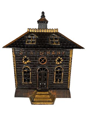 State Bank - Largest - Solid Door - Rare Version. By Kenton Hardware Co. Kenton, Oh. - 1900 - 8 